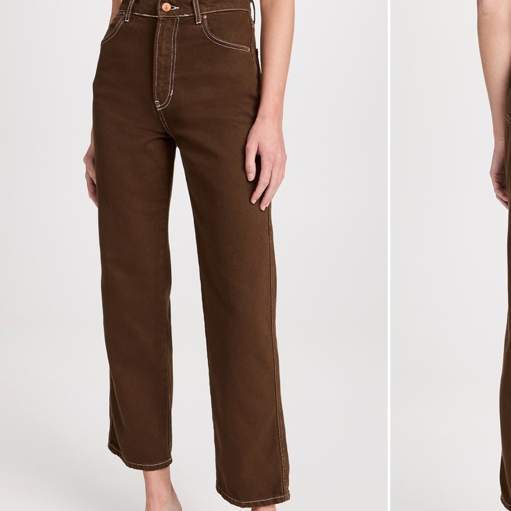 NWT Reformation Cowboy High Rise Straight Jeans - Chocolate Sz 25